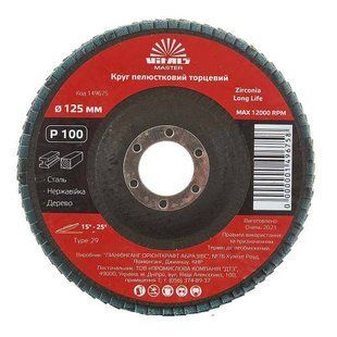 Круг пелюстковий торцевий Vitals Master Zirconia 125x22.2мм з.100 000149675 фото