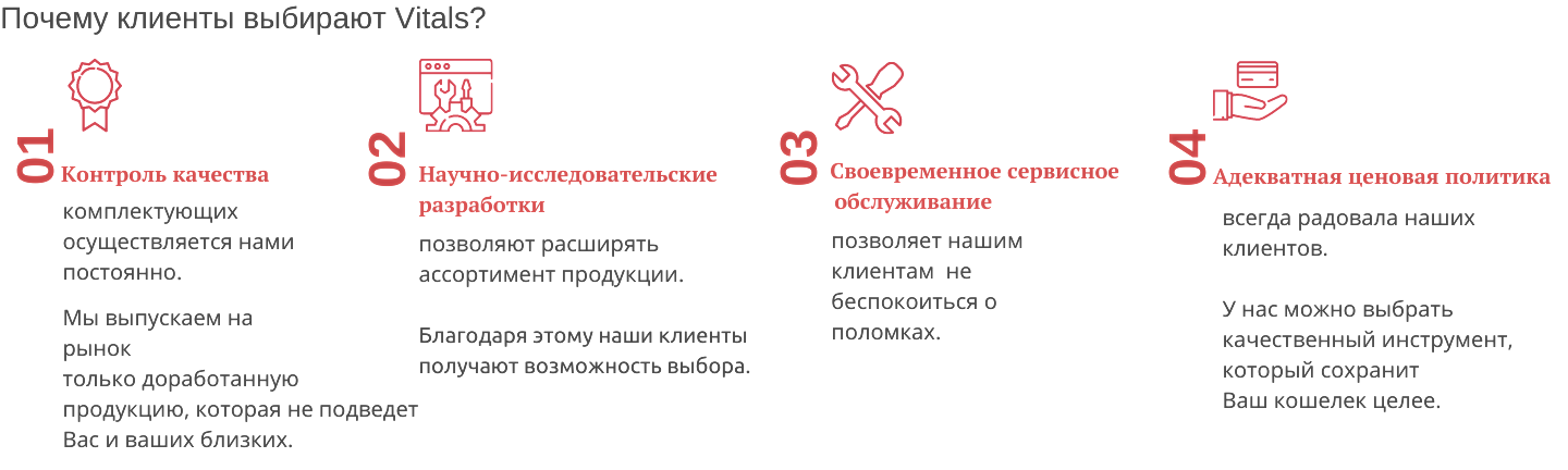 Почему выбирают Виталс